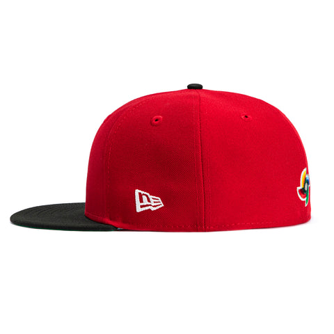 New Era 59Fifty Dominican Republic World Baseball Classic Dominican Republic Flag Patch Hat - Red, Black New Era