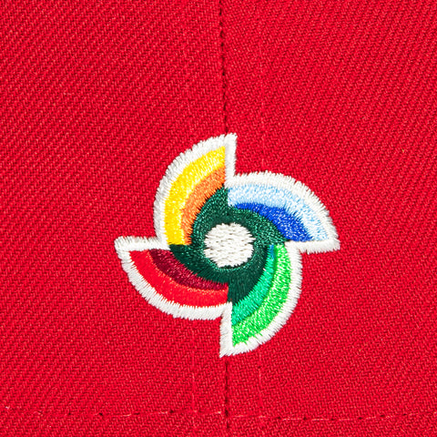 New Era 59Fifty Dominican Republic World Baseball Classic Dominican Republic Flag Patch Hat - Red, Black New Era