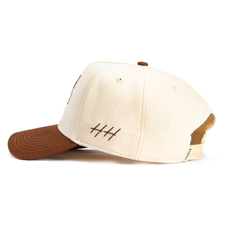 Huega House Eclipse Snapback Hat - Khaki, Brown Huega House