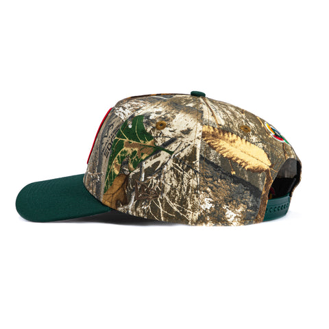 New Era 9Forty A-Frame Mexico World Baseball Classic Mexico Flag Patch Snapback Hat - Realtree, Green New Era