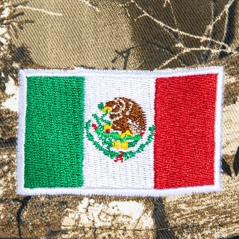 New Era 9Forty A-Frame Mexico World Baseball Classic Mexico Flag Patch Snapback Hat - Realtree, Green New Era