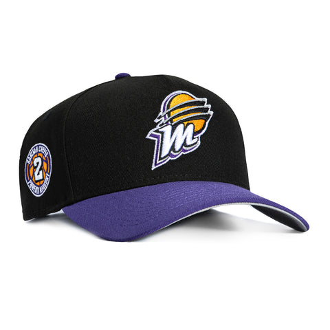 New Era 9Forty A-Frame Phoenix Mercury Kahleah Copper Circle Patch Snapback Hat - Black, Purple New Era