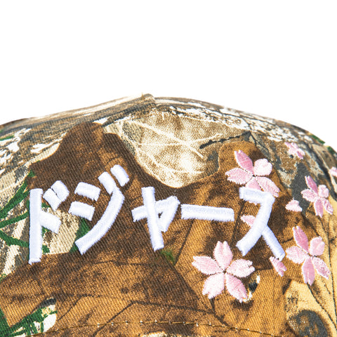 New Era 9Forty A-Frame Los Angeles Dodgers 2025 Tokyo Series Blossom Snapback Pink UV Hat - Realtree New Era