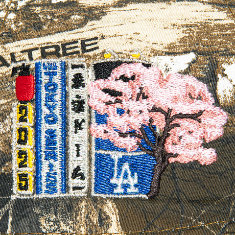 New Era 9Forty A-Frame Los Angeles Dodgers 2025 Tokyo Series Blossom Snapback Pink UV Hat - Realtree New Era