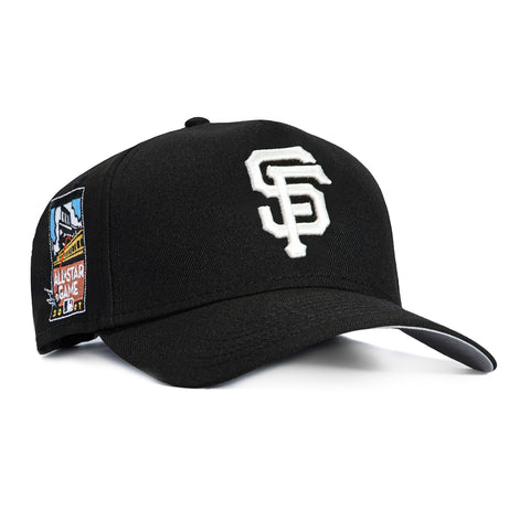 New Era 9Forty A-Frame San Francisco Giants 2007 All Star Game Patch Snapback Hat - Black, Ivory New Era