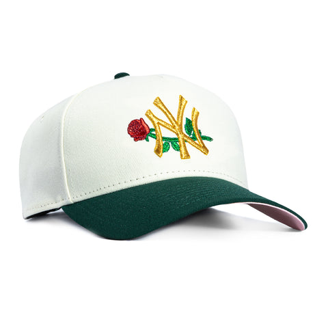 New Era 9Forty A-Frame New York Yankees Rose Snapback Pink UV Hat - White, Green New Era