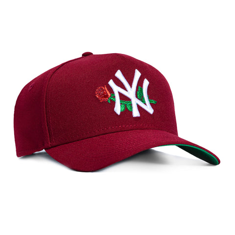 New Era 9Forty A-Frame New York Yankees Rose Snapback Hat - Cardinal New Era