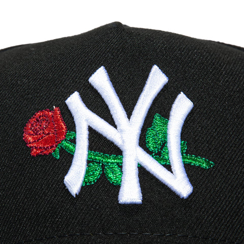New Era 9Forty A-Frame New York Yankees Rose Snapback Hat - Black New Era