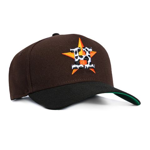 New Era 9Forty A-Frame Houston Astros Cow Snapback Hat - Brown, Black