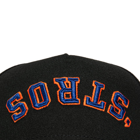 New Era 9Forty A-Frame Houston Astros 2017 World Series Patch Upside Down Word 'Stros Snapback Hat - Black