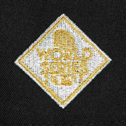 New Era 9Forty A-Frame Houston Astros 2017 World Series Patch Upside Down Word 'Stros Snapback Hat - Black