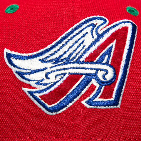New Era 59Fifty Holiday Party Los Angeles Angels 40th Anniversary Patch 1997 Hat - Red, Kelly Green New Era