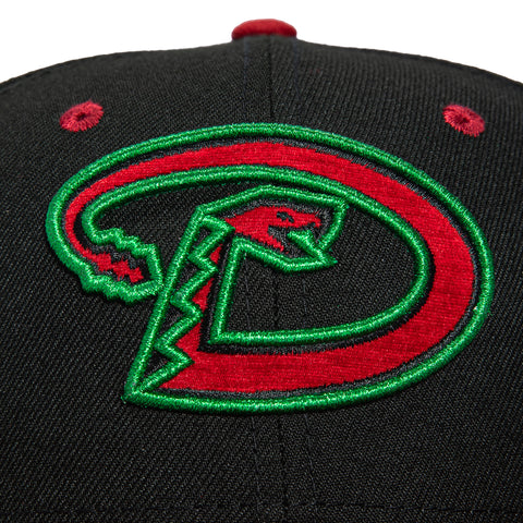 New Era 59Fifty Holiday Party Arizona Diamondbacks Inaugural Patch D Hat - Black, Sedona Red New Era