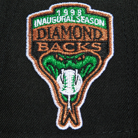 New Era 59Fifty Holiday Party Arizona Diamondbacks Inaugural Patch D Hat - Black, Sedona Red New Era