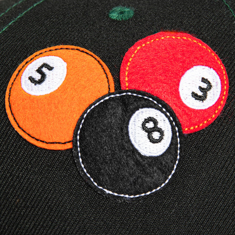 New Era 59Fifty 8-Ball Los Angeles Dodgers Contrast Stitch Hat - Black