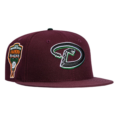 New Era 59Fifty 8-Ball Arizona Diamondbacks Inaugural Patch D Hat - Maroon