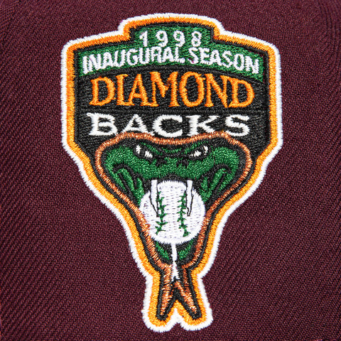 New Era 59Fifty 8-Ball Arizona Diamondbacks Inaugural Patch D Hat - Maroon