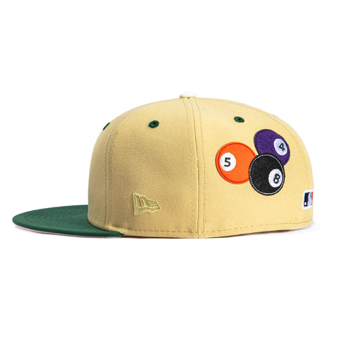 New Era 59Fifty 8-Ball San Francisco Giants Battle of the Bay Patch Pink UV Hat - Tan, Green