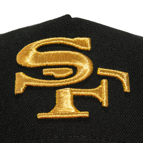 New Era 9Forty A-Frame Rivals San Francisco 49ers Faithful to The Bay Patch SF Snapback Hat - Black, Red, Metallic Gold New Era