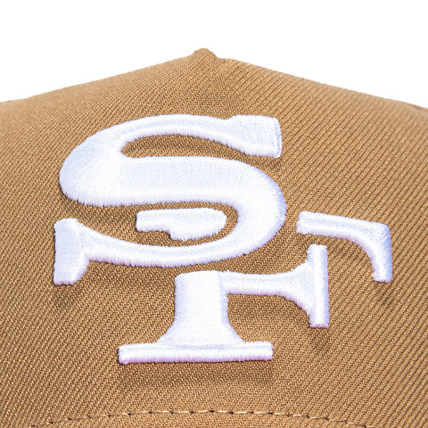 New Era 9Forty A-Frame Rivals San Francisco 49ers Faithful to The Bay Patch SF Snapback Hat - Khaki, Red New Era