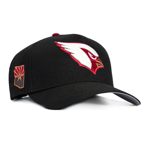 New Era 9Forty A-Frame Rivals Arizona Cardinals State Patch Snapback Hat - Black New Era