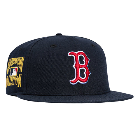 New Era 59Fifty Boston Red Sox Gold Cooperstown Collection Patch Hat - Navy New Era