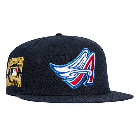 New Era 59Fifty Los Angeles Angels Gold Cooperstown Collection Patch 1997 Hat - Navy New Era