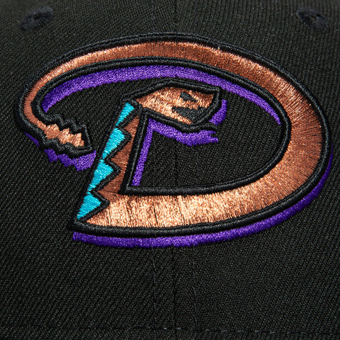 New Era 59Fifty Arizona Diamondbacks Gold Cooperstown Collection Patch D Hat - Black New Era