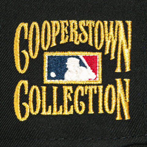 New Era 59Fifty Miami Marlins Gold Cooperstown Collection Patch 1993 Hat - Black New Era