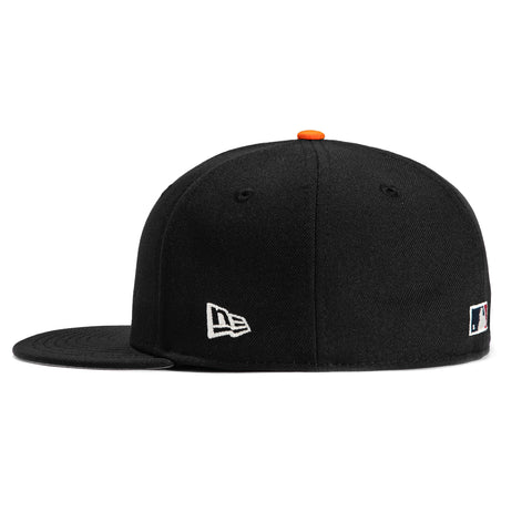 New Era 59Fifty Baltimore Orioles Gold Cooperstown Collection Patch Alternate Hat - Black New Era