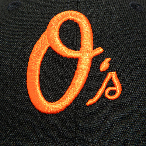 New Era 59Fifty Baltimore Orioles Gold Cooperstown Collection Patch Alternate Hat - Black New Era