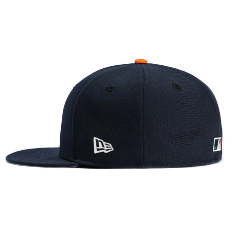 New Era 59Fifty Detroit Tigers Gold Cooperstown Collection Patch Hat - Navy, Orange New Era