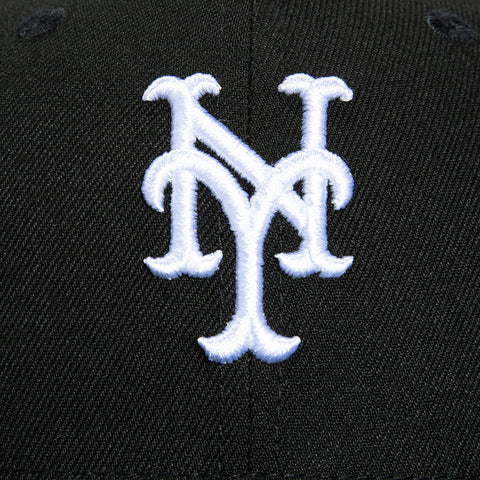 New Era 59Fifty New York Mets Hat - Black, White New Era