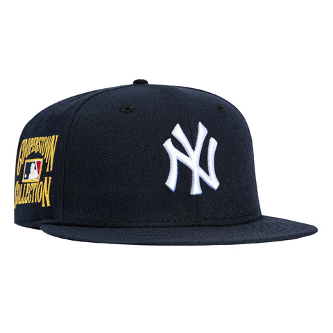 New Era 59Fifty New York Yankees Gold Cooperstown Collection Patch Hat - Navy New Era