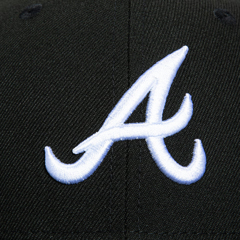 New Era 59Fifty Atlanta Braves Hat - Black, White New Era