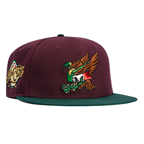 New Era 59Fifty Mexico Eagle 1992 Hat Club Patch Pink UV Hat - Maroon, Green New Era