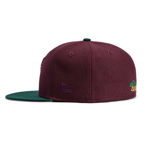 New Era 59Fifty Mexico Eagle 1992 Hat Club Patch Pink UV Hat - Maroon, Green New Era