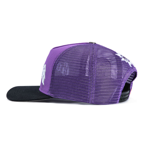 Godspeed Forever Trucker Snapback Hat - Purple, Black