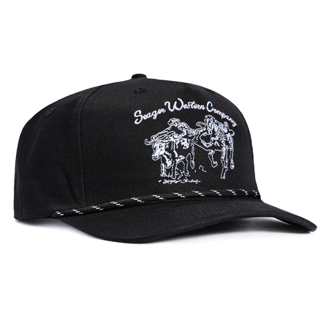 Seager Los Rios Canvas Snapback Hat - Black Seager
