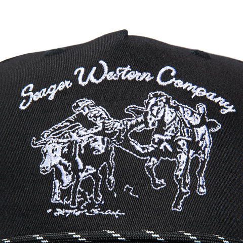 Seager Los Rios Canvas Snapback Hat - Black Seager