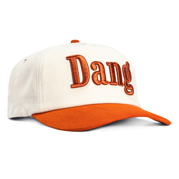 Communal Cowboy Dang Snapback Hat - White, Burnt Orange – Hat Club