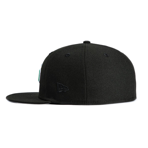 New Era 59Fifty Mexico El Tricolor Mexico Flag Patch Script Snapback Hat - Black