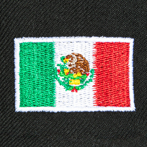 New Era 59Fifty Mexico El Tricolor Mexico Flag Patch Script Snapback Hat - Black