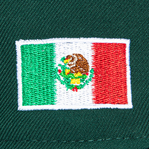 New Era 59Fifty Mexico El Tricolor Mexico Flag Patch Script Snapback Hat - Green, Black