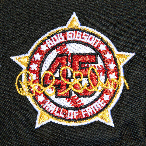 New Era 59Fifty Hall of Fame St Louis Cardinals Bob Gibson Patch Hat - Black New Era