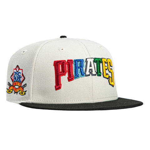 New Era 59Fifty Pittsburgh Pirates PNC Park Patch Word Hat - Stone, Black