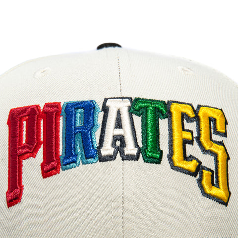 New Era 59Fifty Pittsburgh Pirates PNC Park Patch Word Hat - Stone, Black