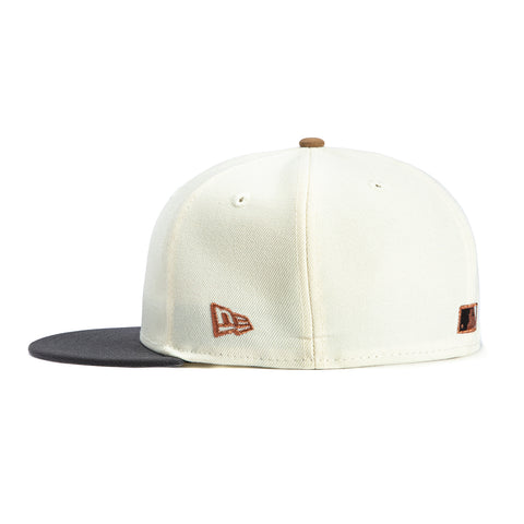 New Era 59Fifty Sepia Brooklyn Dodgers 1942 All Star Game Patch Hat - White, Graphite