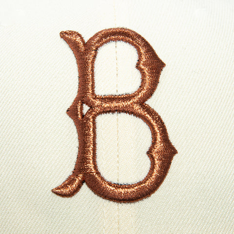 New Era 59Fifty Sepia Brooklyn Dodgers 1942 All Star Game Patch Hat - White, Graphite