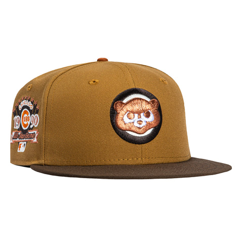 New Era 59Fifty Sepia Chicago Cubs 1990 All Star Game Patch Hat - Gold, Brown